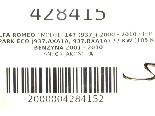 Vstřikovací lišta 0280151048   Alfa Romeo 147     