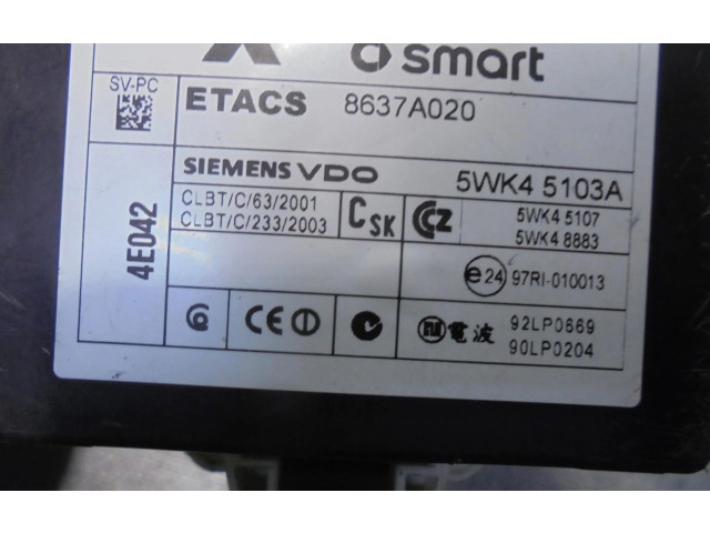 Блок предохранителей 8637A020, 8637A020   Mitsubishi Colt CZ3    