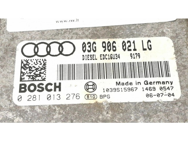 Блок управления двигателя 03G906021LG, EDC16U34   Audi A3 S3 8P