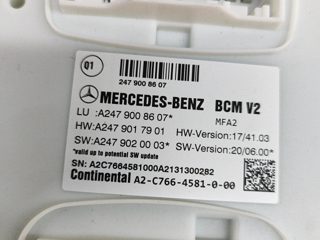 Блок комфорта A2479008607, A2479017901   Mercedes-Benz B W247   