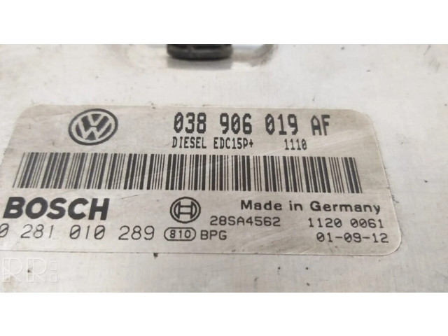 Řídící jednotka 038906019AF, 0281010289   Skoda Fabia Mk1 (6Y) 2006