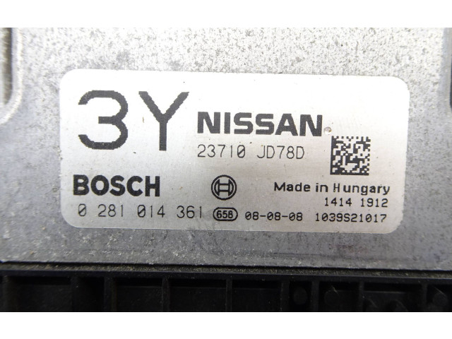 Řídící jednotka 23710JD78D, 1039S21017   Nissan Qashqai 2008