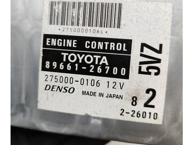 Řídící jednotka 8966126700, 2750000106   Toyota Hiace (H50, H60, H70) 2001