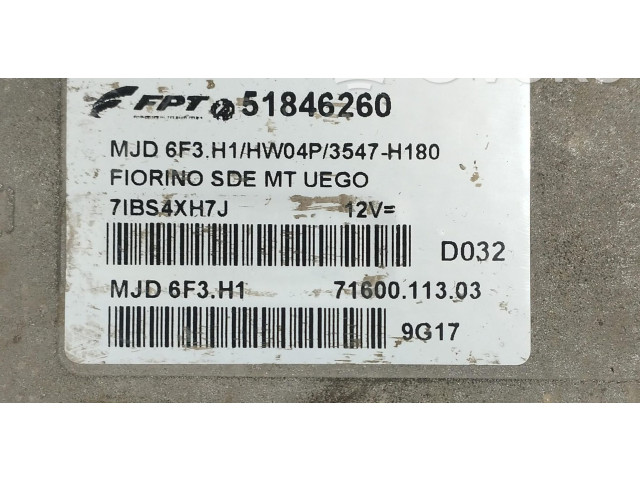 Řídící jednotka 51846260, 51846260   Fiat Fiorino 2009