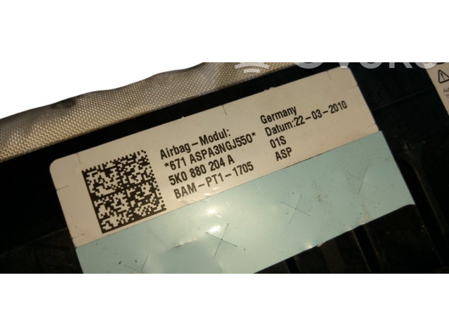 Надувная подушка для пассажира 5K0880204A, 610500300B   Volkswagen  Tiguan  2007 - 2016 года
