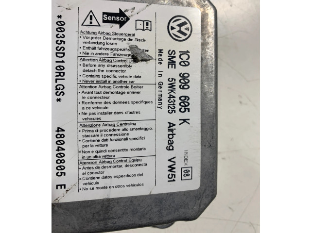Блок подушек безопасности 1C0909605K, 48040805E   Skoda Fabia Mk1 (6Y)