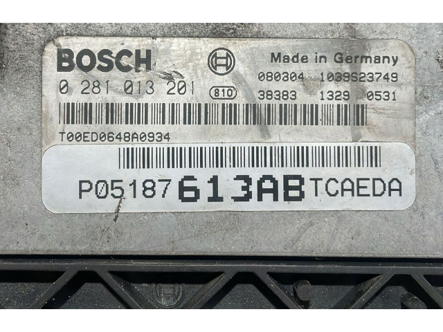 Комплект блоков управления 0281013201, 0281013201   Jeep Patriot