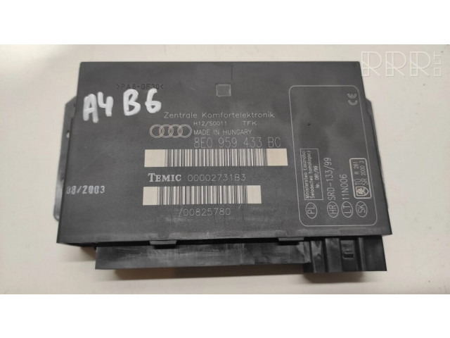 Блок комфорта 8E0959433BC, 00825780   Audi A4 S4 B6 8E 8H   