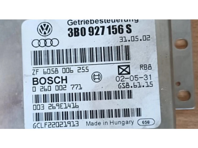 Блок управления коробкой передач 3B0927156S, 0260002772   Volkswagen PASSAT B5.5