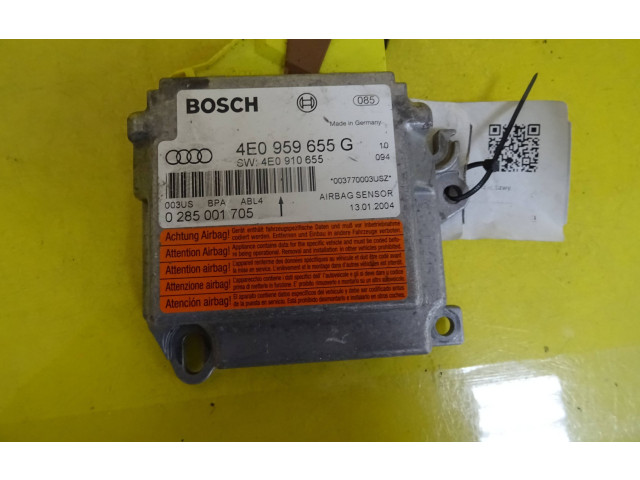 Блок подушек безопасности 4E0959655G, 0285001705   Audi A8 S8 D3 4E