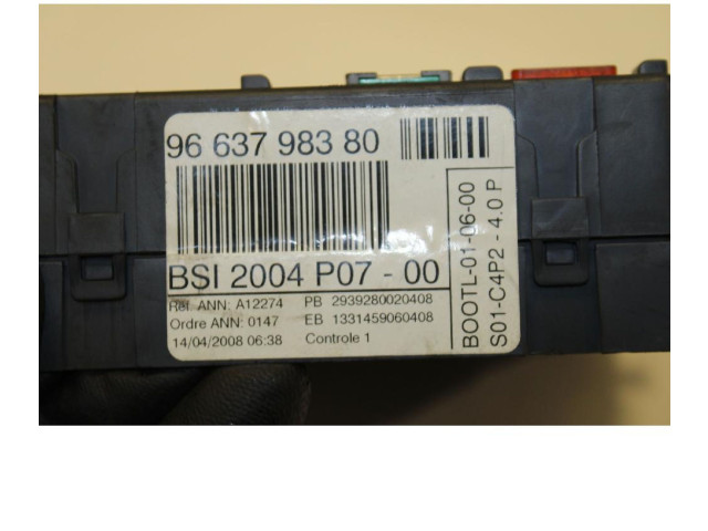   Pojistková skříňka 9663798380   Fiat Scudo 2007
