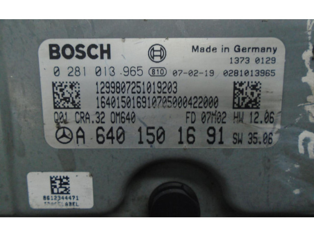 Řídící jednotka 0281013965   Mercedes-Benz B W245 2007