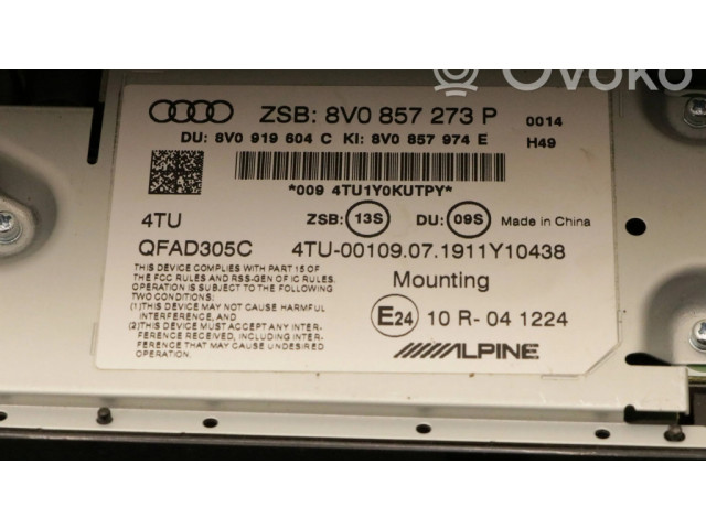 Дисплей    8V0857273P, 8V0919604C   Audi A3 S3 8V