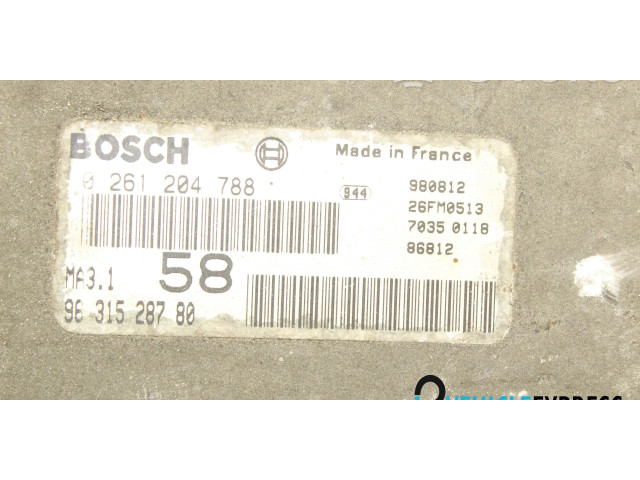 Блок управления двигателя 0261204788   Citroen Saxo