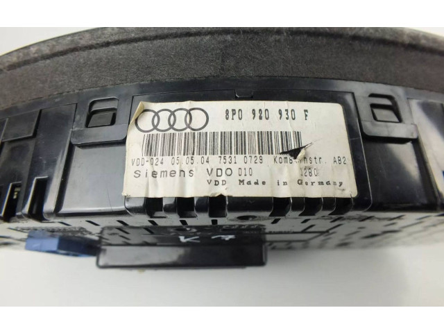 Přístrojová deska  Audi A3 S3 8P 2006 8P0920930F  
