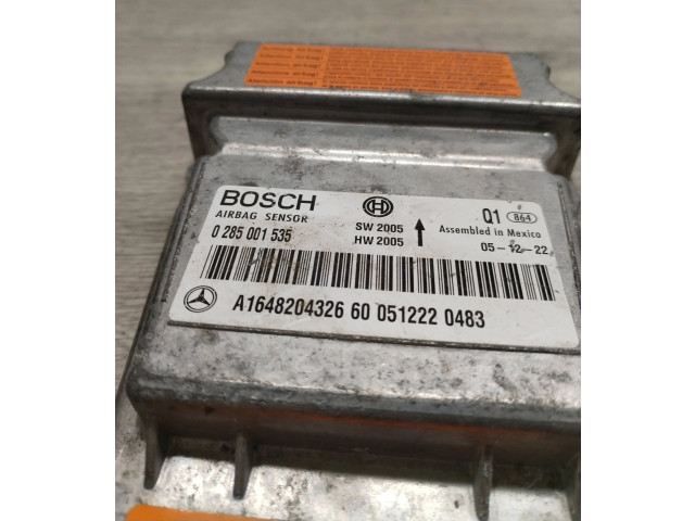 Блок подушек безопасности A1648204326, 0285001535   Mercedes-Benz ML W164