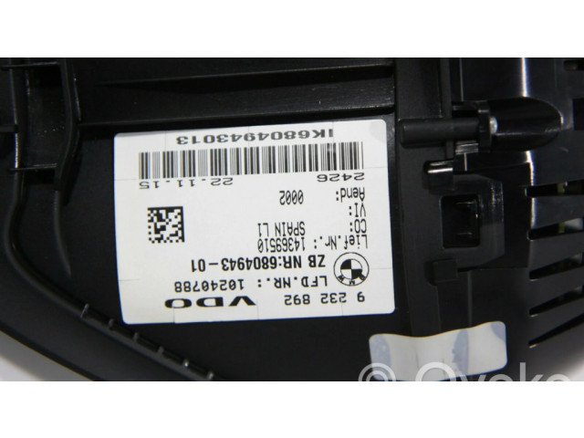 Přístrojová deska  BMW 1 F20 F21 2017 K002554, 62106847103  