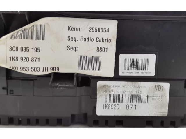 Панель приборов 1K8920871, 1K09536503H   Volkswagen Scirocco       