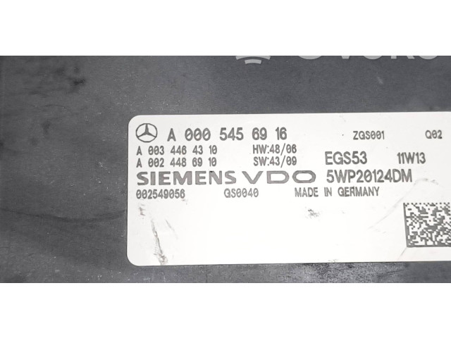Блок управления коробкой передач A0005456916, A0024486910   Mercedes-Benz E W212