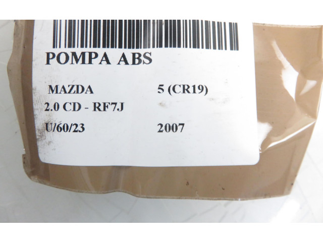 Jednotka ABS 06210207844, 5N612C405CC   Mazda 5 2007
