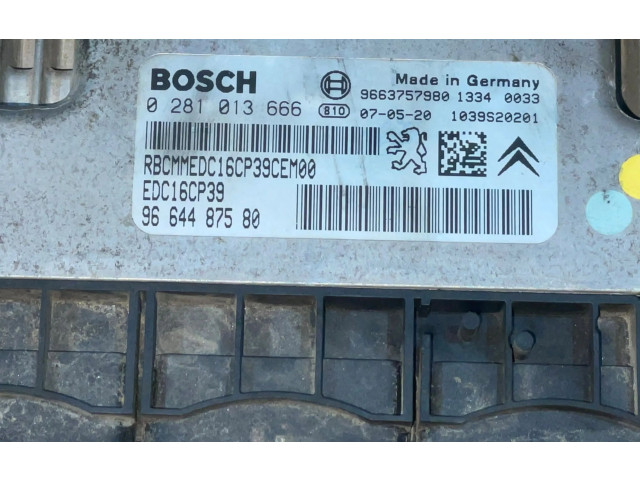 Řídící jednotka 9664487580, 0281013666   Peugeot 4007 2008