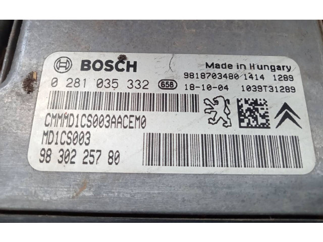 Řídící jednotka 9830225780, 0281035332   Peugeot 2008 I 2018
