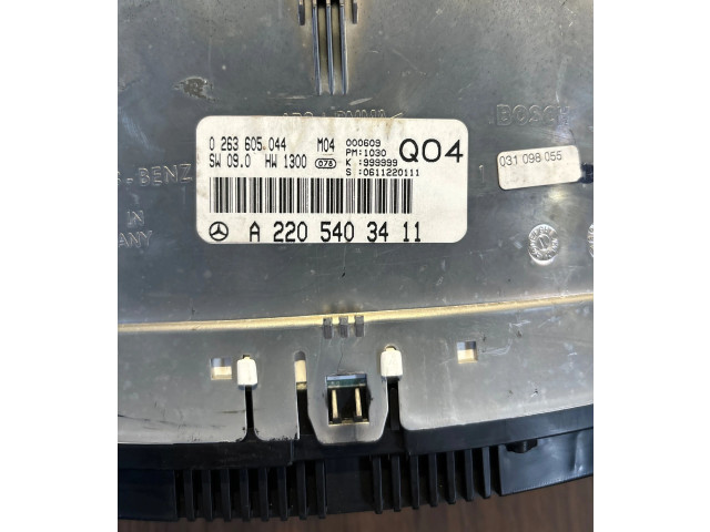 Панель приборов A2205403411, 031098055   Mercedes-Benz CL C215       