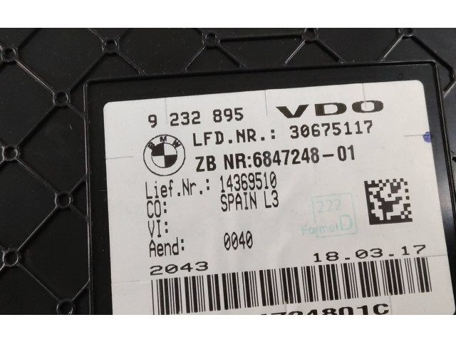 Панель приборов 9232895, 6847248   BMW 4 F36 Gran coupe       