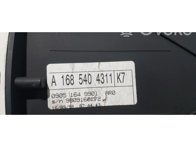Přístrojová deska  Mercedes-Benz A W168  A1685404311, CUADROINSTRUMENTOS  