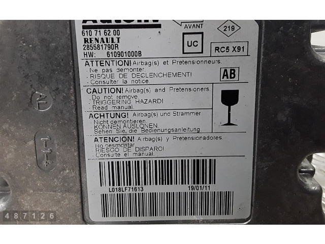 Блок подушек безопасности 610716200   Renault Laguna III