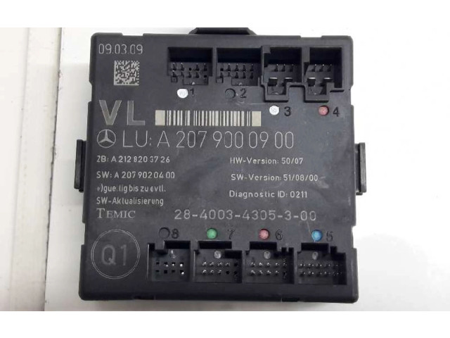 Блок управления центрального замка A2079000900, A2128203726   Mercedes-Benz E W212
