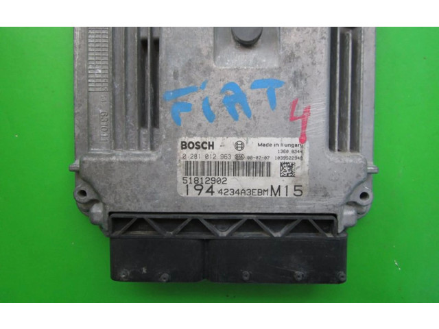 Řídící jednotka 51812902, 0281012963   Fiat Croma 2007