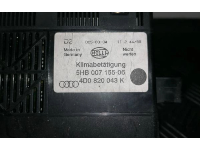 Блок управления климат-контролем 5HB007155-06, 4D0820043K   Audi A8 S8 D2 4D