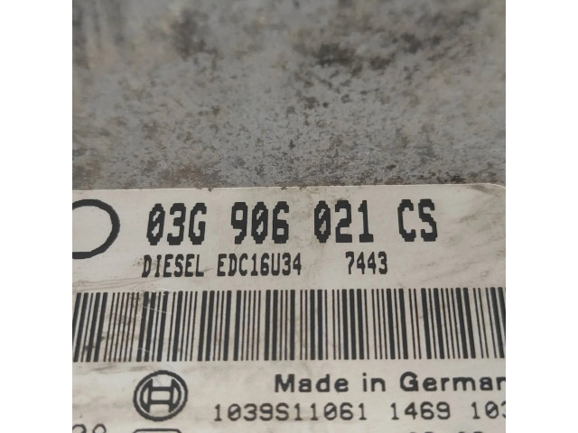 Блок управления двигателя 03G906021CS, 1039S11061   Audi A3 S3 8P