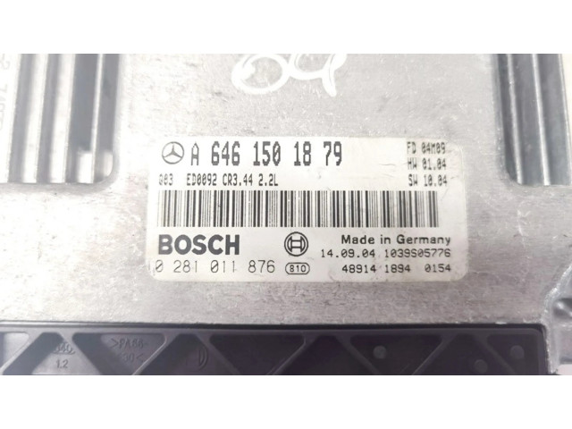 Řídící jednotka a6461501879, 0281011876   Mercedes-Benz E W211 2004