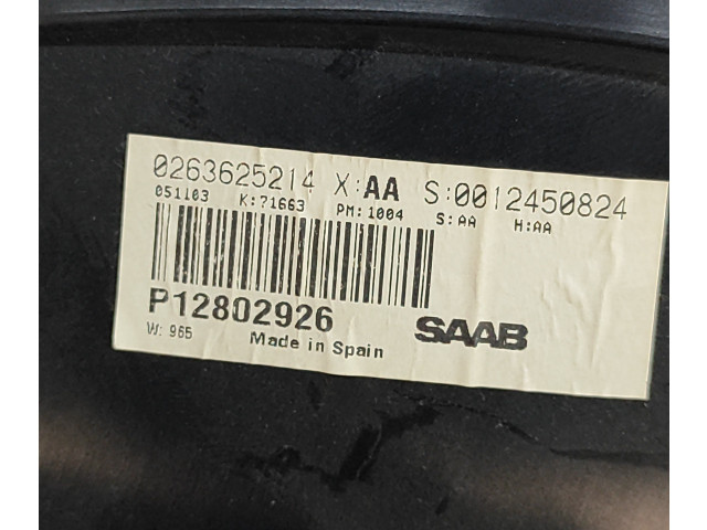 Панель приборов 12802926, 0263625214   Saab 9-3 Ver1       