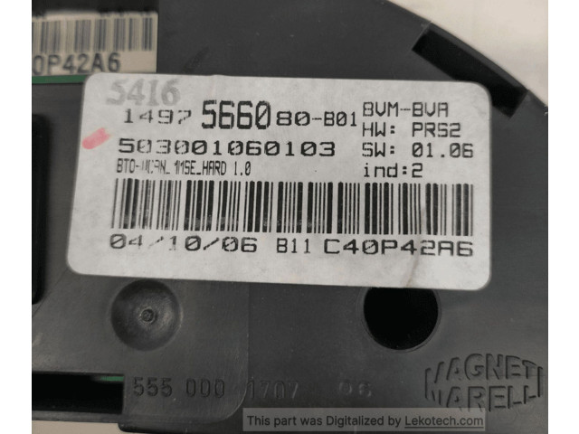 Přístrojová deska  Lancia Phedra 2002 1401133480, MAGNETIMARELLI  