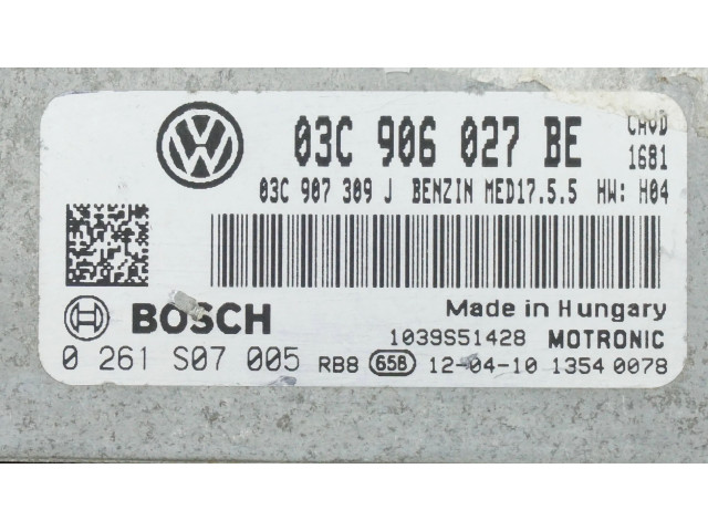 Řídící jednotka 03C906027BE, 0261S07005   Volkswagen Jetta VI 2011
