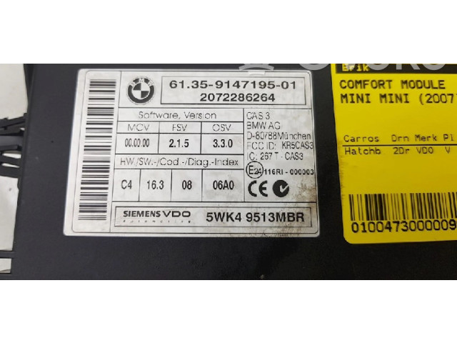 Блок комфорта 5WK49513MBR, 2072286264   Mini One - Cooper Coupe R56   