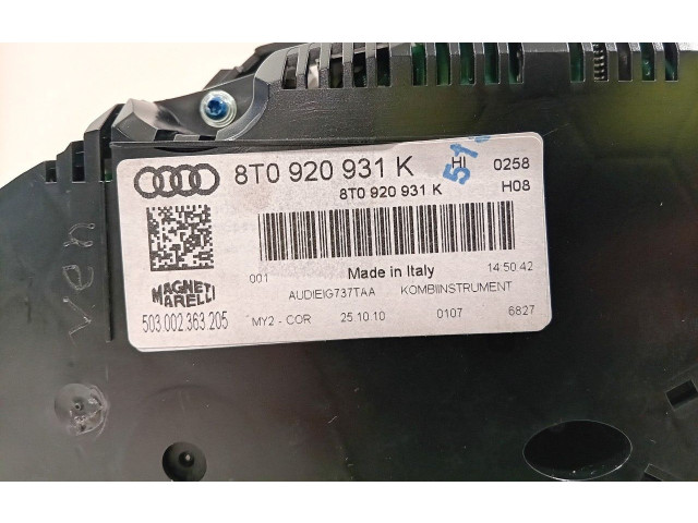 Přístrojová deska  Audi RS5 2010 8T0920931K  