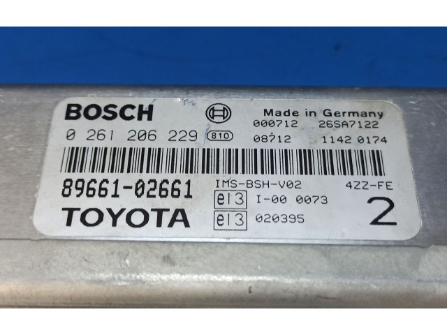 Řídící jednotka 8966102661, 0261206229   Toyota Corolla E120 E130 2001