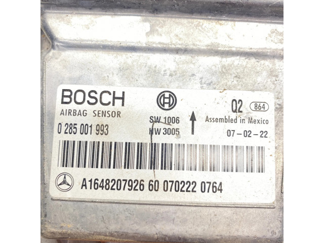 Блок подушек безопасности A1648207926, 0285001993   Mercedes-Benz ML W164