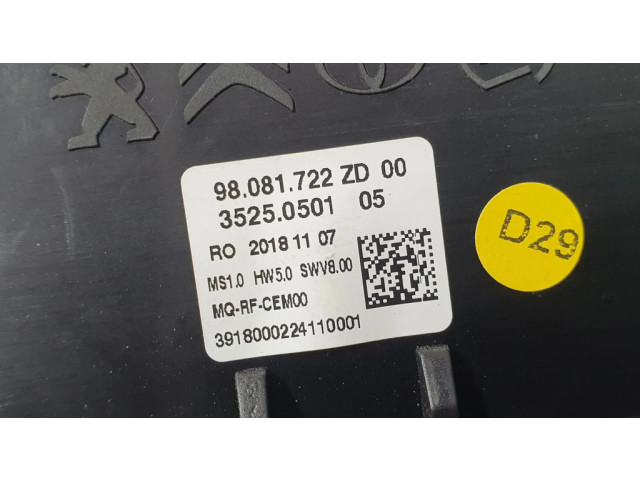 Блок управления климат-контролем 98081722ZD, 35250501   Citroen Jumpy