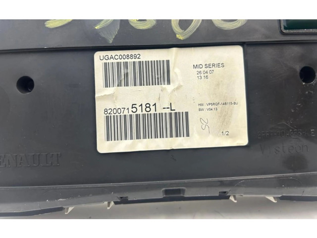 Спидометр (приборный щиток) 8200715181   Renault Clio III  