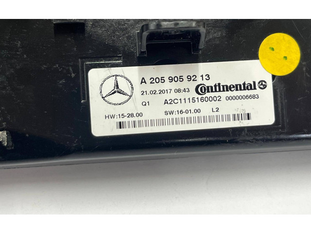 Блок управления климат-контролем A2059059213, A2059059213   Mercedes-Benz C W205