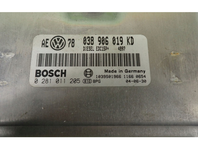 Řídící jednotka 038906019KD 0291011205   Volkswagen Passat Alltrack 2004