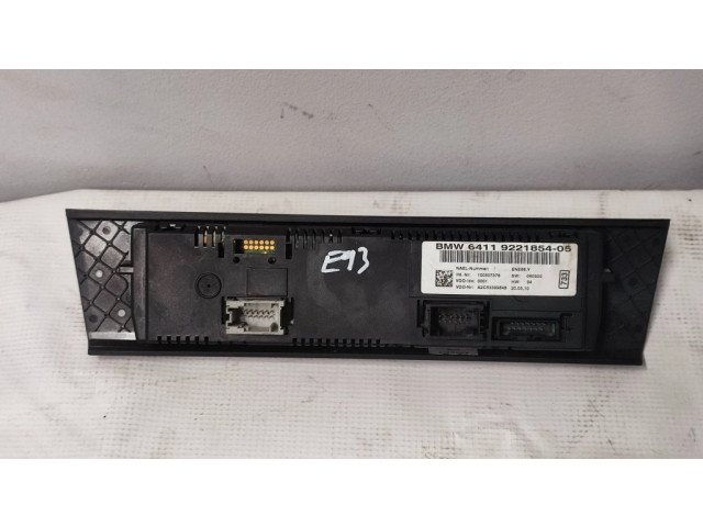 Блок управления климат-контролем 9221854, 64119221854   BMW 3 E92 E93