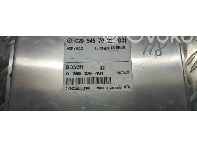 Блок управления АБС 0295457032, 0265109481   Mercedes-Benz CLK A208 C208