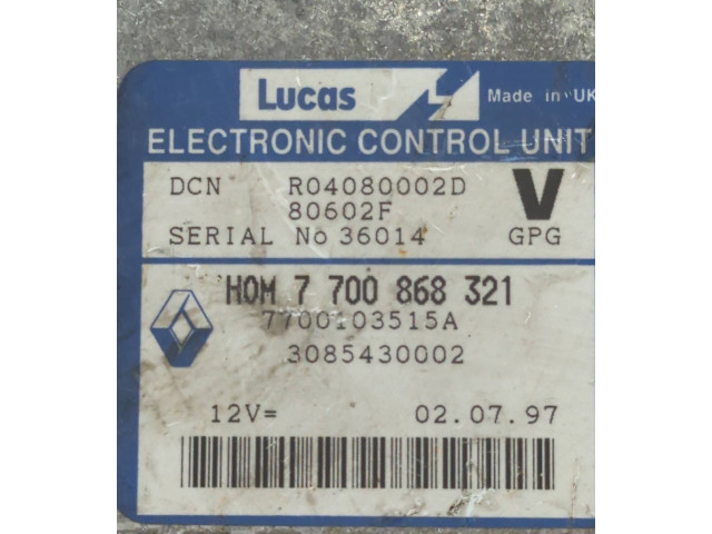 Řídící jednotka 7700868321, 7700103515A   Volvo S40, V40 2003