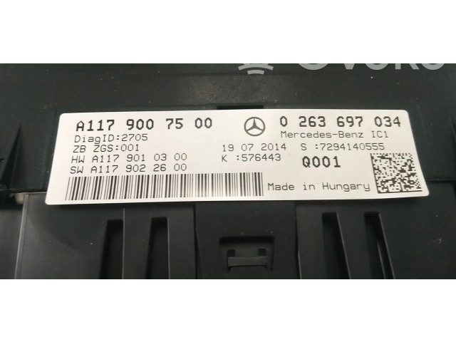 Панель приборов A1179007500, 0263697034   Mercedes-Benz CLA C117 X117 W117       